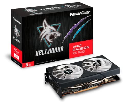Image of POWERCOLOR Radeon RX 7600 Hellhound OC (8GB GDDR6/PCI Express 4.0/2695MHz/18000MHz)