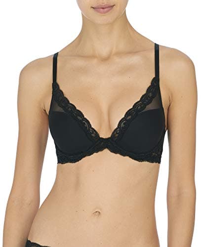 Image of Natori Women's Feathers Contour Plunge Bra,Black,32D