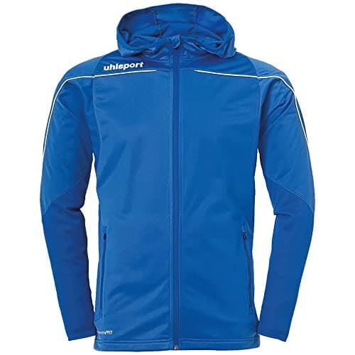 Image of Uhlsport Stream 22 Track Hood Jacket Men's Jacket - Azure/White, XXX-Large