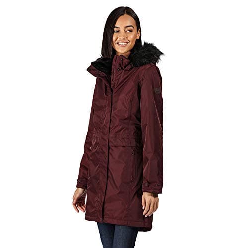 Image of Regatta Lexis Waterproof Breathable Taped Seams Lined Insulated Hooded Jacket - Dark Burgundy, 8