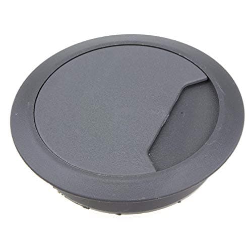 Image of kenable Desk Mount 80mm Grommet Cable Tidy for Office or Home Grey
