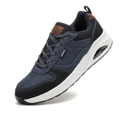 Image of TARELO Trainers Mens Casual Sneakers Air Cushion Breathable Tennis Shoes for Sports 7-11UK (Blue,8)