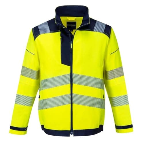 Image of Portwest PW3 Hi-Vis Work Jacket, Size: L, Colour: Yellow/Black, T500YBRL