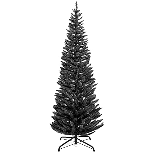 Image of TrendMakers Christmas Tree - Artificial Christmas Trees with Lush Pine Tips | Bushy & Slim Xmas Tree - Sturdy Metal Stand & Free Storage Bag - Available In (3ft, 4ft, 5ft, 6ft, 7ft)