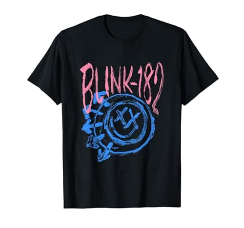 Image of Official Blink-182 Smiley T-Shirt, Men, Black, Large