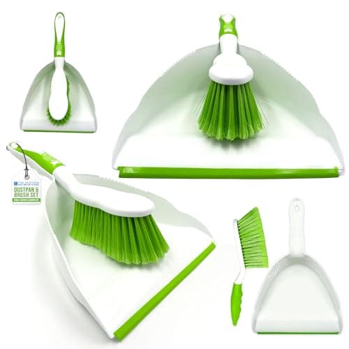 Image of Dustpan and Brush Set, Choose Your Colour (Green)