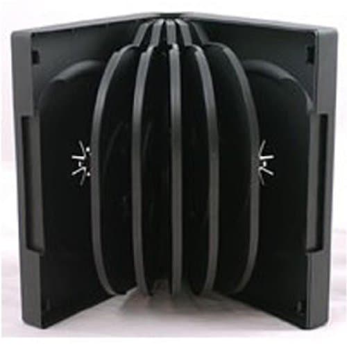 Image of Four Square Media 10 X CD DVD/BLU RAY 39mm Black DVD 12 Way Case for 12 Disc - Pack of 10
