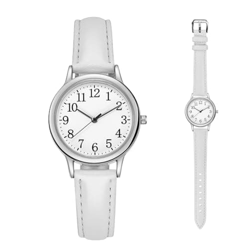 Image of FunnAura Wrist Watches for Women, Watch with Clear White Dial Analog Quartz Detachable for Women Ladies