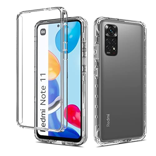 Image of GAPlus Xiaomi Redmi Note 11 Front and Back Case [Built in Screen Protector] Transparent Clear Fully Protection PC Hard Soft Slim Thin Cover Bumper Shockproof For Xiaomi Redmi Note 11 / Note 11s