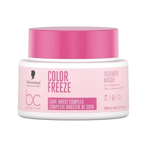 Image of Schwarzkopf Professional Bonacure Color Freeze Treatment Creamy Hair Mask For Colored Hair pH 4.5 Balancer Technology Zero Fade Vegan Color Locking System Long Lasting Color Vibrancy 200 ml