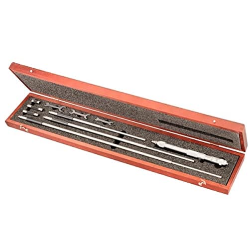 Image of Starrett 124CZ Solid-Rod Vernier Inside Micrometer Set, 8-32" Range, 0.001" Graduation, +/-0.0001" Accuracy, With Case
