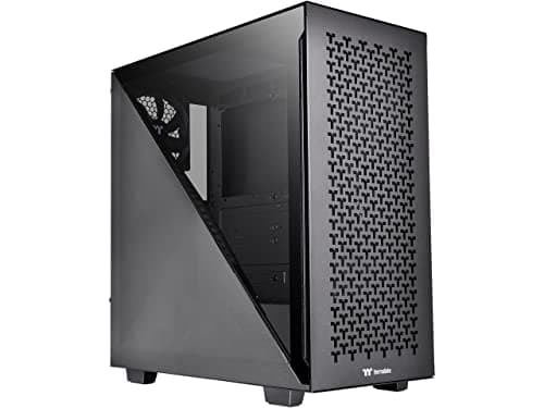 Image of Thermaltake Divider 300 TG Air ATX mid Tower Black Edition Computer Case with 2 pre-Installed 120mm Standard Fans Full-Size mesh Panel 3mm Triangular Tempered Glass Left Side Window CA-1S2-00M1WN-02