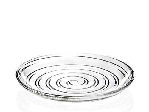 Image of RCR 260507 D'O Pack of 4 Fruit Plates, Glass, Clear, 18 cm