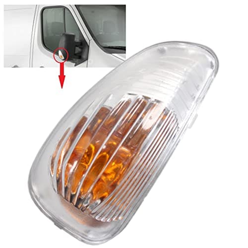 Image of BIAREN Wing Mirror Indicator Lamp Lens Left Passenger Side For Renault Master Mk3 Vauxhall Movano B Mk2 Nissan NV400 261652475R 95508975 2616500Q0A