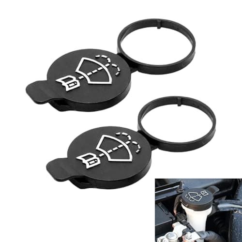 Image of 2 Pcs Windshield Wiper Washer Reservoir Fluid Tank Cap, Windscreen Washer Cap, Windshield Wiper Washer Fluid Reservoir Tank Bottle Cap, Fit for Most Car, Universal Vehicle Accessories