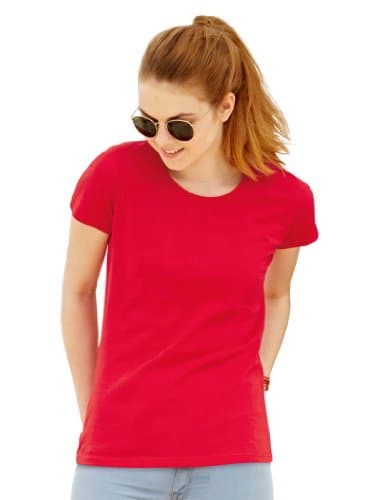 Image of Fruit of the Loom Valueweight T Lady-Fit Women's T-Shirt - Red - M