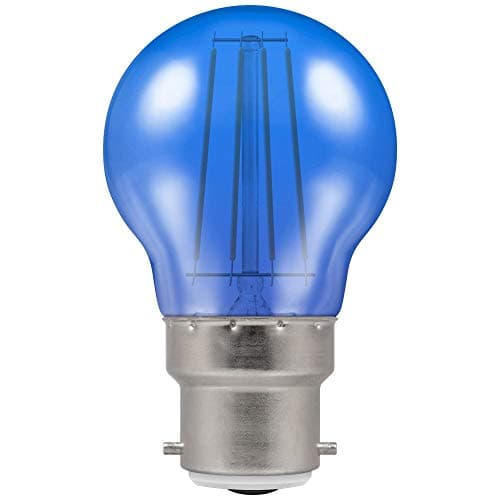 Image of Crompton 4w LED Harlequin Filament Round BC-B22 Blue, Green, Red, Pink, Yellow (Blue)