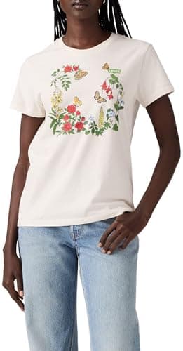 Image of Levi's The Perfect Tee Rose Garden Bw Art Optio, Rose Garden Bw Art O, L