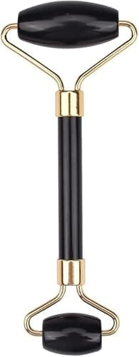 Image of Jade Roller Massage Tool, Anti-Aging Natural Facial Jade Stone Kit, Anti Aging Face Massager Kit for Face, Chin, Double Neck (Black)