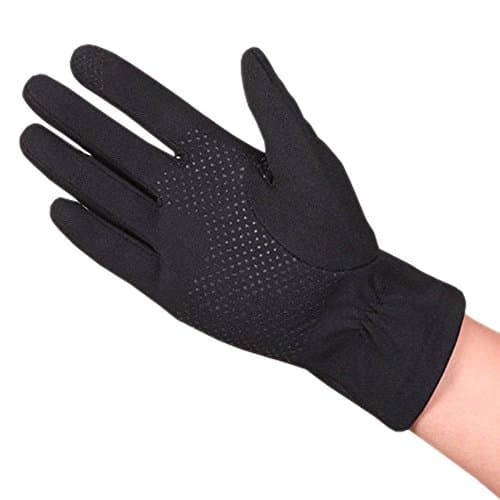Image of TRENDY XU Summer Uv Gloves Thin Breathable Outdoor Full Finger for Men (M, Black)