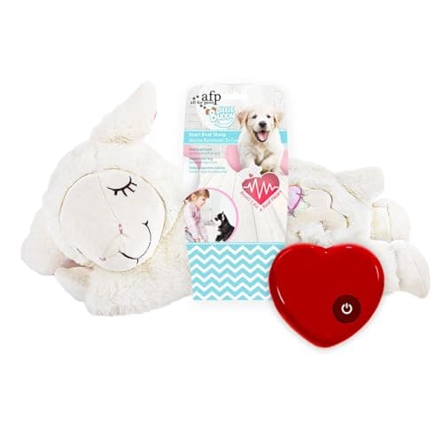 Image of ALL FOR PAWS Little Buddy Heart Beat Sheep Dog Plush Animal for Puppies Behavior Training Anxiety Relief Pet Sleep Aid