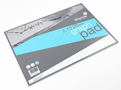 Image of Silvine A3 Professional Graph Paper Pad - Printed 2-10-20mm Graph (50 Sheets)