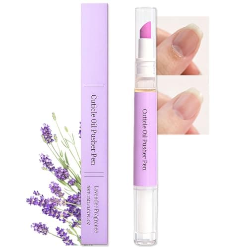 Image of Cuticle Pusher Oil Pen, 3 in 1 Cuticle Remover Nail Oil Pen with Fragrance, Moisturizes & Strengthens Dry Damaged Cuticles for Women (1 Piece)