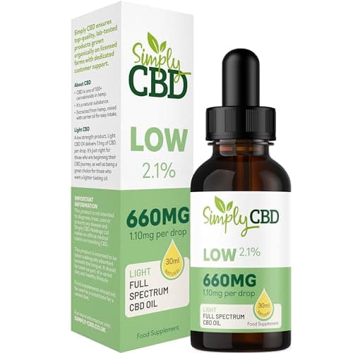 Image of Simply CBD Oil Green Drops - 2.5% Strength - Natural Flavour - 30ml