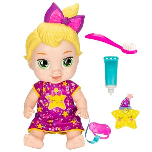 Image of Baby Alive Lil Dreamer LaLa GooGoo Sleepy Baby Doll Set, Blonde Hair, Fun Sleepover Theme, Preschool Toys for Girls & Boys 3 Years & Up