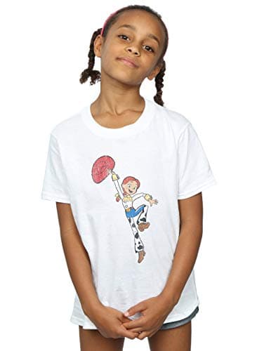 Image of Disney Girls Toy Story 4 Jessie Jump Pose T-Shirt White 9-11 Years