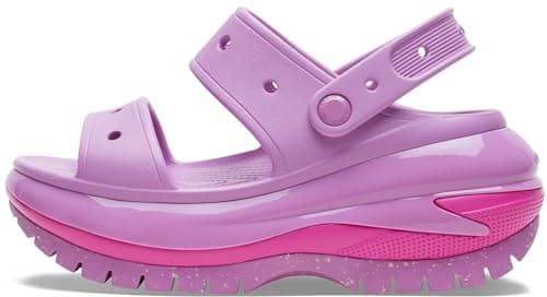 Image of Crocs Unisex-Adult Classic Mega Crush Sandal | Platform Sandals, Bubble, 6 UK Men / 7 UK Women
