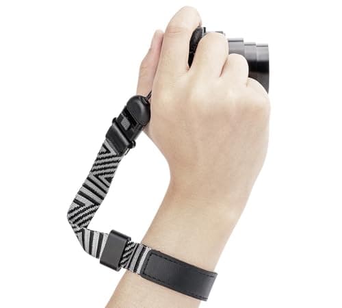 Image of JJC Camera Hand Wrist Strap - Quick Release Buckle - Adjustable Slider for Canon Nikon Sony Fujifilm Olympus Point and Shot Cameras - Grey