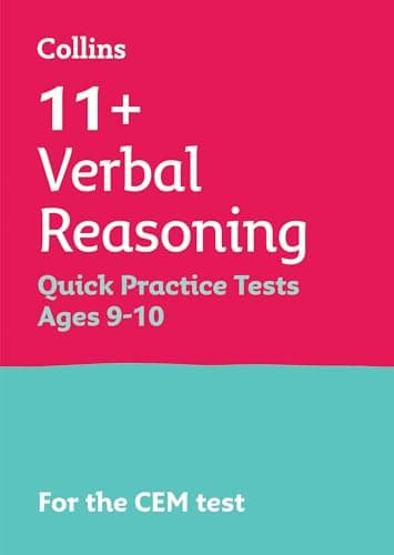Image of 11+ Verbal Reasoning Quick Practice Tests Age 9-10 (Year 5): For the 2025 CEM Tests (Collins 11+ Practice)