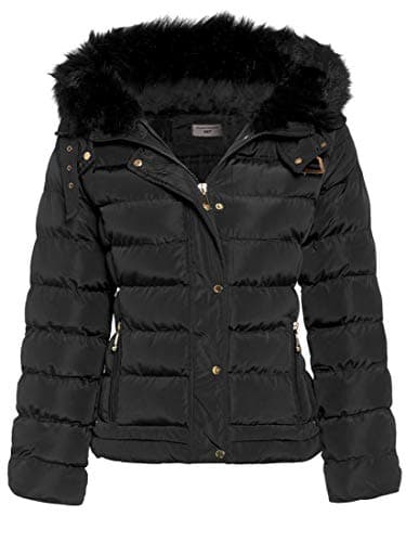 Image of SS7 Women's Padded Winter Jacket, Sizes 8 to 16 (UK - 14, Black)