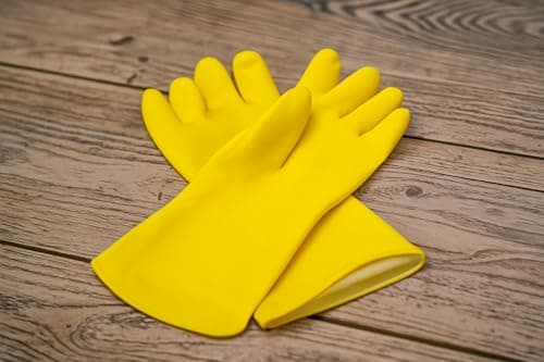 Image of GUBBERLOVES Rubber Gloves For Children Gardening & Washing up Designed for Children - Kids Gloves That Fit Properly - (PLAIN XS 6-9 Years)