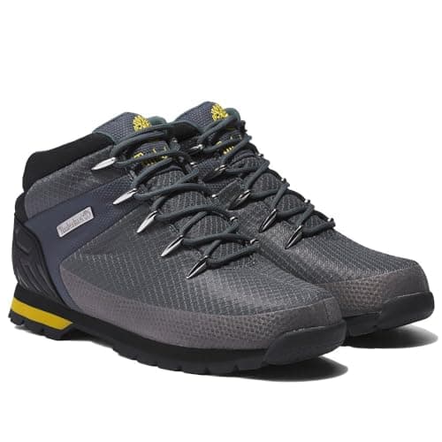 Image of Timberland Mens Euro Sprint Waterproof Mid Hiker Textile Medium Grey Boots 7 UK