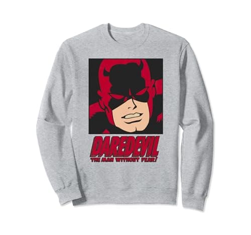 Image of Marvel Daredevil The Man Without Fear Comic Face Sweatshirt