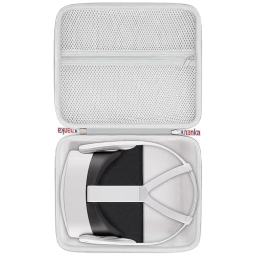 Image of Khanka Hard Travel Case Replacement for Meta Oculus Quest 2 VR Gaming Headset 64GB/256GB(Inside White)