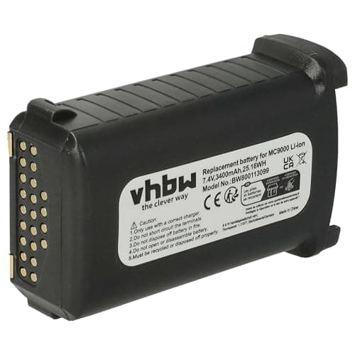 Image of vhbw Replacement Battery compatible with Symbol MC9200-G, MC9200-K, RD5000 Mobile RFID Reader Handheld Mobile Computer (3400mAh, 7.4V, Li-Ion)