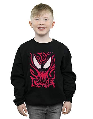 Image of Marvel Boys Venom Carnage Sweatshirt Black 9-11 Years