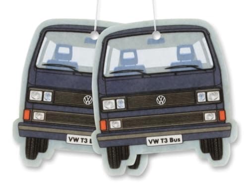 Image of BRISA VW Collection - Volkswagen Air Freshener, Room Freshener, Deodorizer for Cars T3 Bus Vanagon Motif (Fresh/Blue/Set of 2)