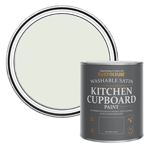 Image of Rust-Oleum Green Scrubbable Kitchen Cupboard Paint in Satin Finish - Sage Mist 750ml