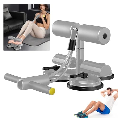 Image of AB Cruncher | AB Crunch Machine | Sit Up Trainer Exercise Equipment | Stomach Core Tummy Trainer | Elastic Fitness Sport Abdominal Exerciser Tension Rope | Pedal Resistance Bands With Handle For Home