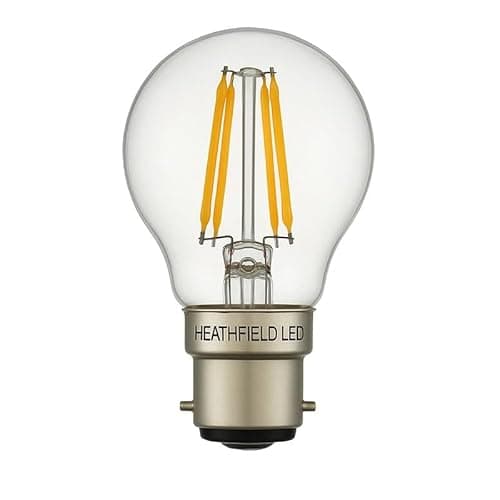 Image of Heathfield LED Golfball Bulb, B22, 4.2W, 2700K Warm White, Dimmable, Clear, 240V, Pack of 10