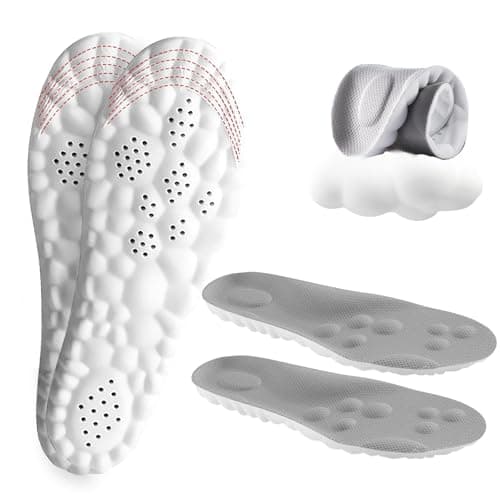 Image of Cloud Soles for Women - Arch Support, Relieve Foot Pain, Soft Memory Foam Cushioning Insoles, Comfortable Massage Insoles (Gray, Women:UK 3-6.5/Men:UK 5-7)