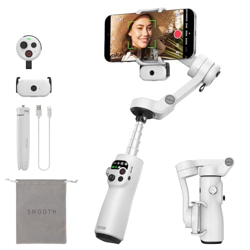 Image of ZHIYUN Smooth Q5 Ultra Combo[Official] Gimbal Stabilizer for Smartphone, AI Tracking, Voice Command, Remote Control, Built-in Fill Light/Extension Rod/Tripod, 13.5h Battery, 3-Axis Phone Gimbal, Volg