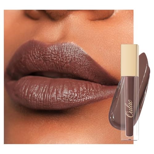 Image of Oulac Brown Matte Liquid Lipstick for Women, Long Lasting Lipstick Waterproof Lip Stain, No Transfer, Creamy High Pigmented Formula with Rose Oil, Vegan & Cruelty-Free, Rose Pink M27