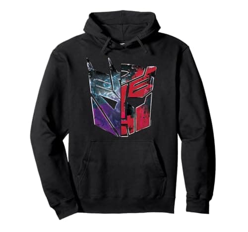 Image of Transformers: War For Cybertron Decepticon Autobot Split Pullover Hoodie