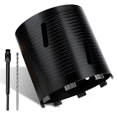 Image of MOXPIFY 182mm x 170mm Long Diamond Core Drill Bit Set with 240mm SDS Plus Shank. To Be Used In Concrete Masonry Brick Block Stone Granite.