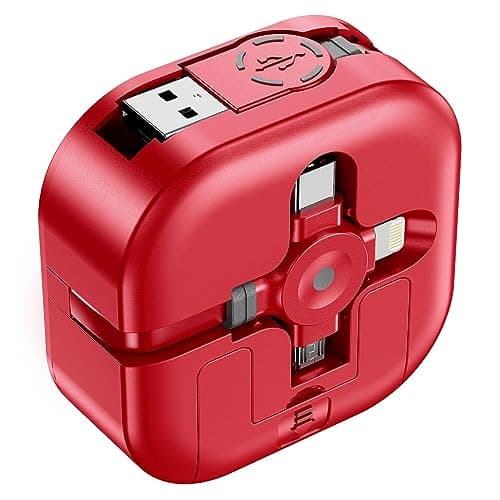Image of ASICEN Multi Charger Cable, 3 in 1 Multi USB Cable[4.5A 1.2M], Retractable Fast Charging Cable with Lightning/Type C/Micro USB for iPhone/Tablets/Samsung Galaxy/LG/Pixel/Huawei/HTC/OnePlus/PS